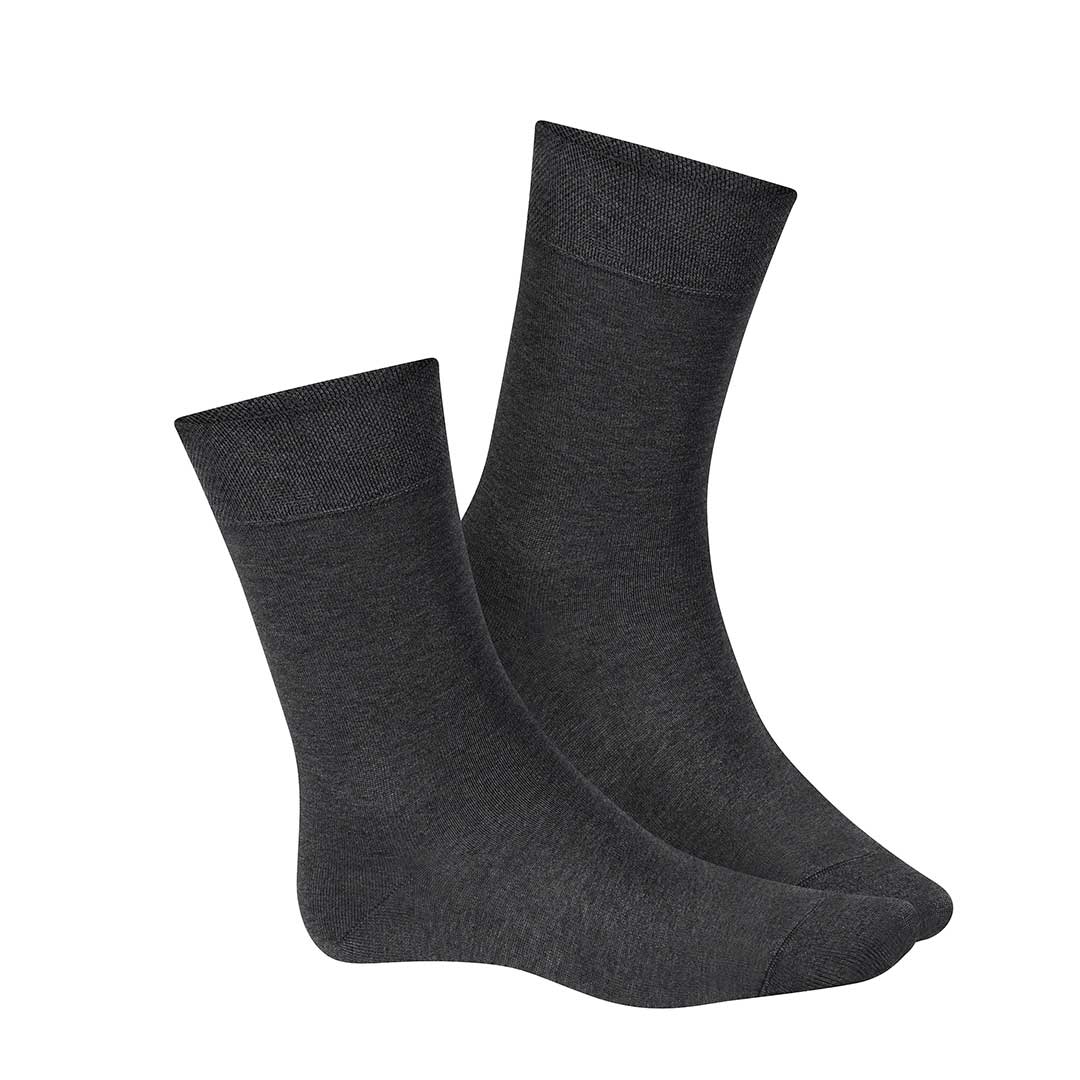 HUDSON Herren RELAX EXQUISIT -  43/44 - Herren Socken aus 97% feinster Baumwolle - Marengo (Grau)