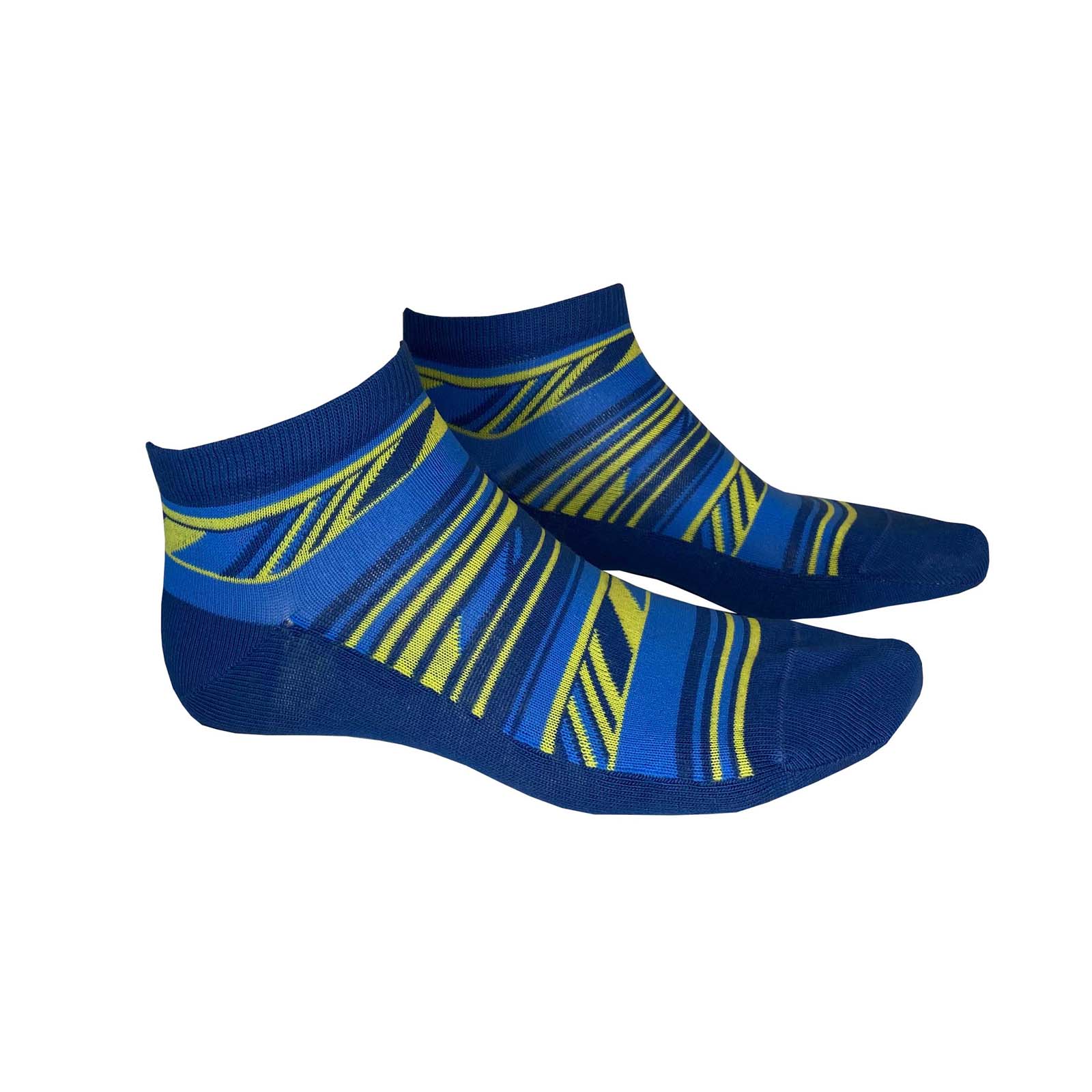 HUDSON Herren FLOW -  39/42 - Herren Sneaker Socken mit gestreiften Ethno-Elementen - Dodger (Blau)