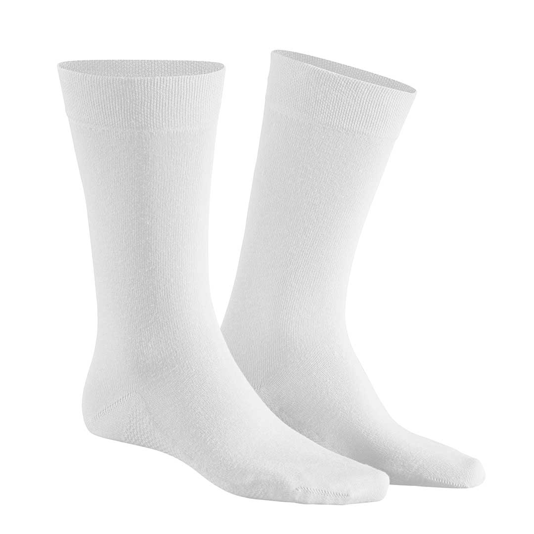 HUDSON Herren DRY COTTON -  39/42 - Feuchtigkeitsregulierende Herren Socken - White (Weiß)