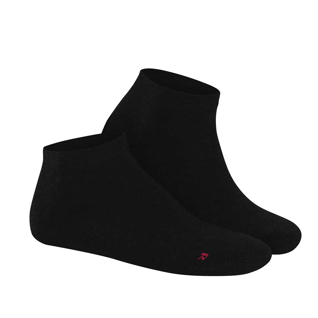 HUDSON Herren AIR PLUSH -  39/42 - Herren Sneaker Socken mit anatomisch geformter Plüschsohle - Black (Schwarz)