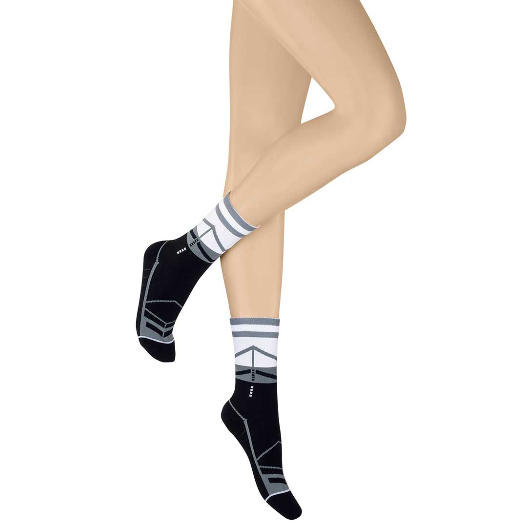 HUDSON Damen PLAY -  35/38 - Sportliche Socken mit atmungsaktivem Sohlenbereich - Black (Schwarz)