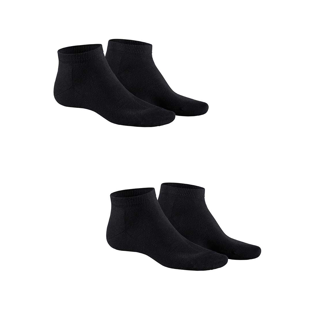 HUDSON Herren ONLY 2-PACK -  39/42 - Herren Sneaker Socken aus qualitativer Baumwolle im Doppelpack - Black (Schwarz)