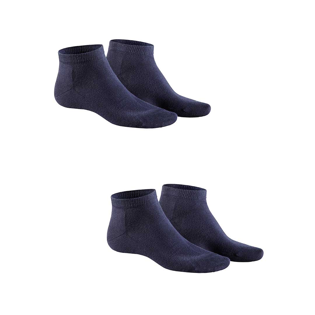 HUDSON Herren ONLY 2-PACK -  39/42 - Herren Sneaker Socken aus qualitativer Baumwolle im Doppelpack - Marine-mel. (Blau)