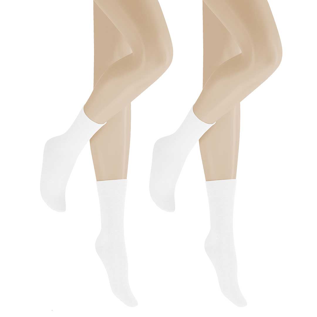 HUDSON Damen ONLY 2-PACK -  35/38 - Socken im Doppelpack für jeden Trageanlass - White (Weiß)