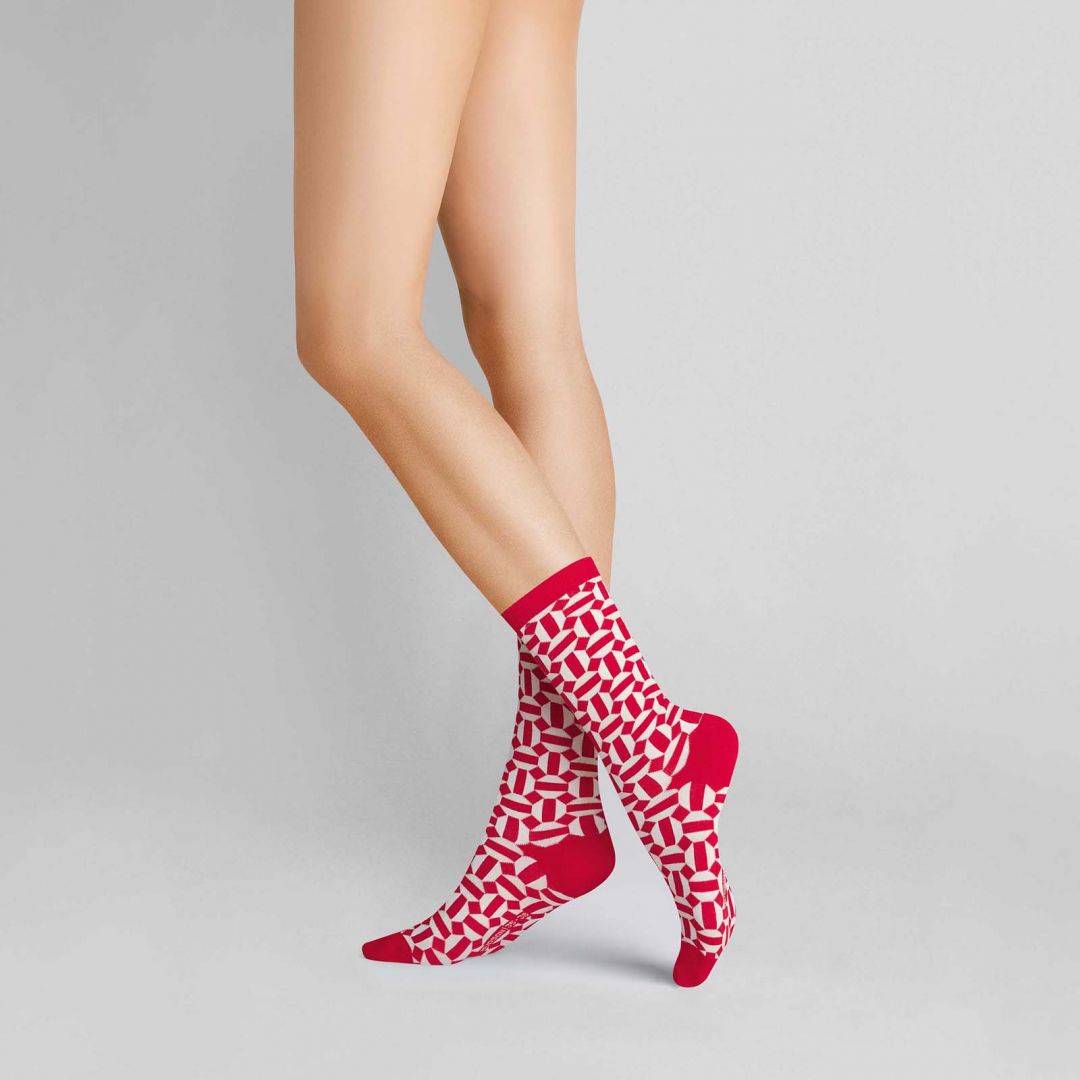 TRAM  Damen Socken mit grafischer Ethno-Musterung - HUDSON