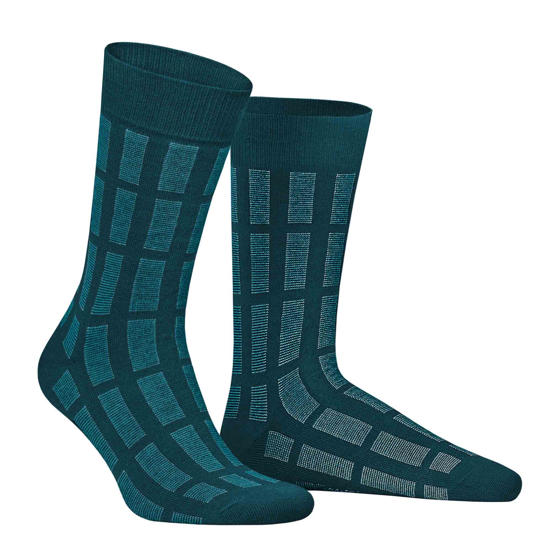 HUDSON Herren PIN -  39/42 - Socken mit Streifen-Muster - Capri blue 0111 (Blau)