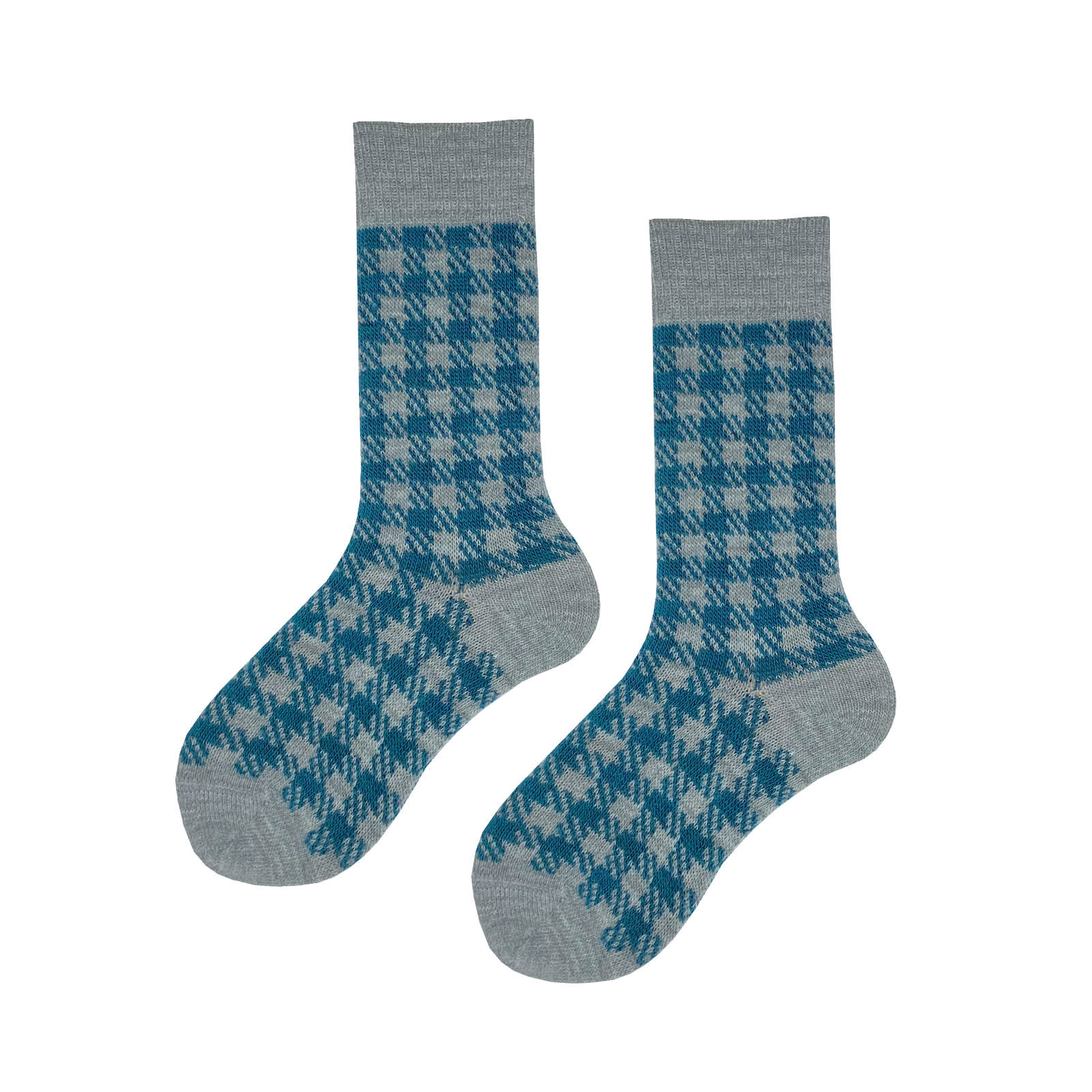 HUDSON Damen GLENCHECK -  35/38 - Socken mit klassischer Glencheck-Musterung - Maya (Blau)