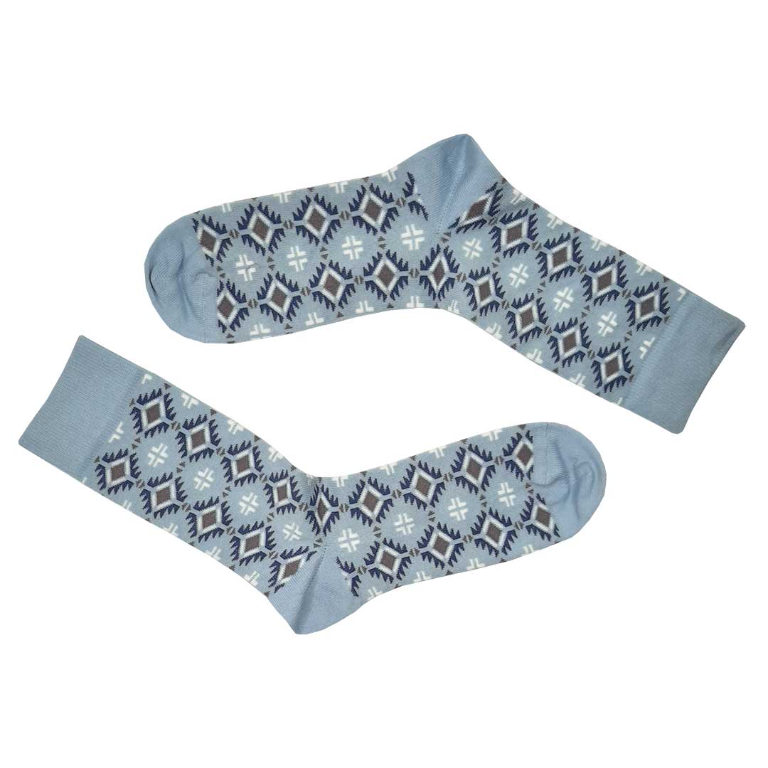 HUDSON Herren HAWI -  43/46 - Herren Socken mit coolem hawaiianischen Muster - Breeze (Blau)