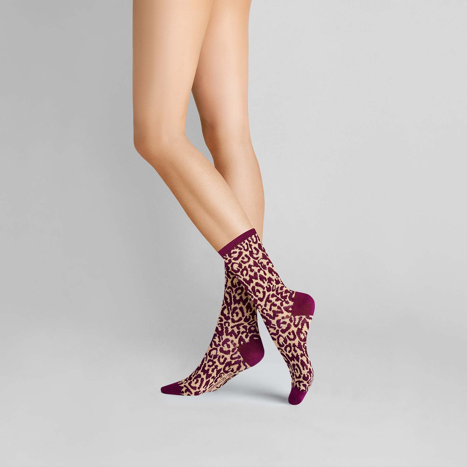 HUDSON Damen LEOPARD -  35/38 - Damen Socken mit modernem Leo-Muster - Sweet lilac (Pink/Violett)
